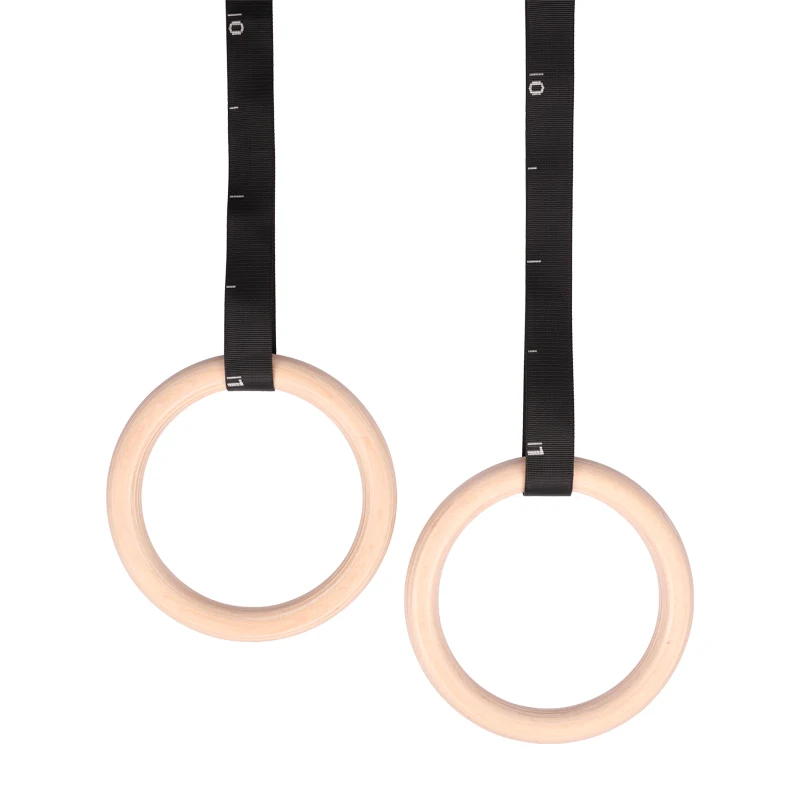 
Gymnastic rings with numbered straps 