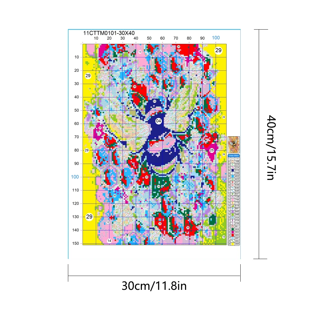 11CT 14CT Cross Stitch Prestamped Large Embroidery Craft Stamped Kit Cross-Stitching Pattern for Home Decor