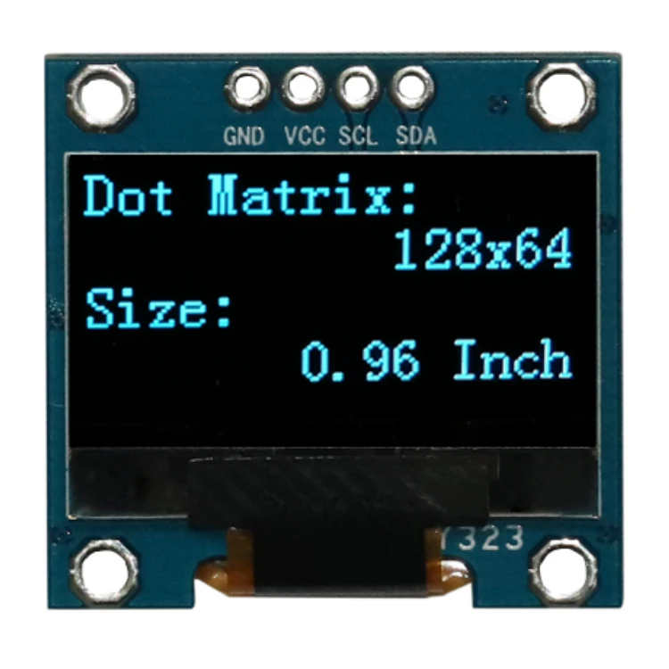 Мини Тонкий 0 96 дюймов синий осид экран 4 pin I2C 128x64 Oled дисплей с печатной