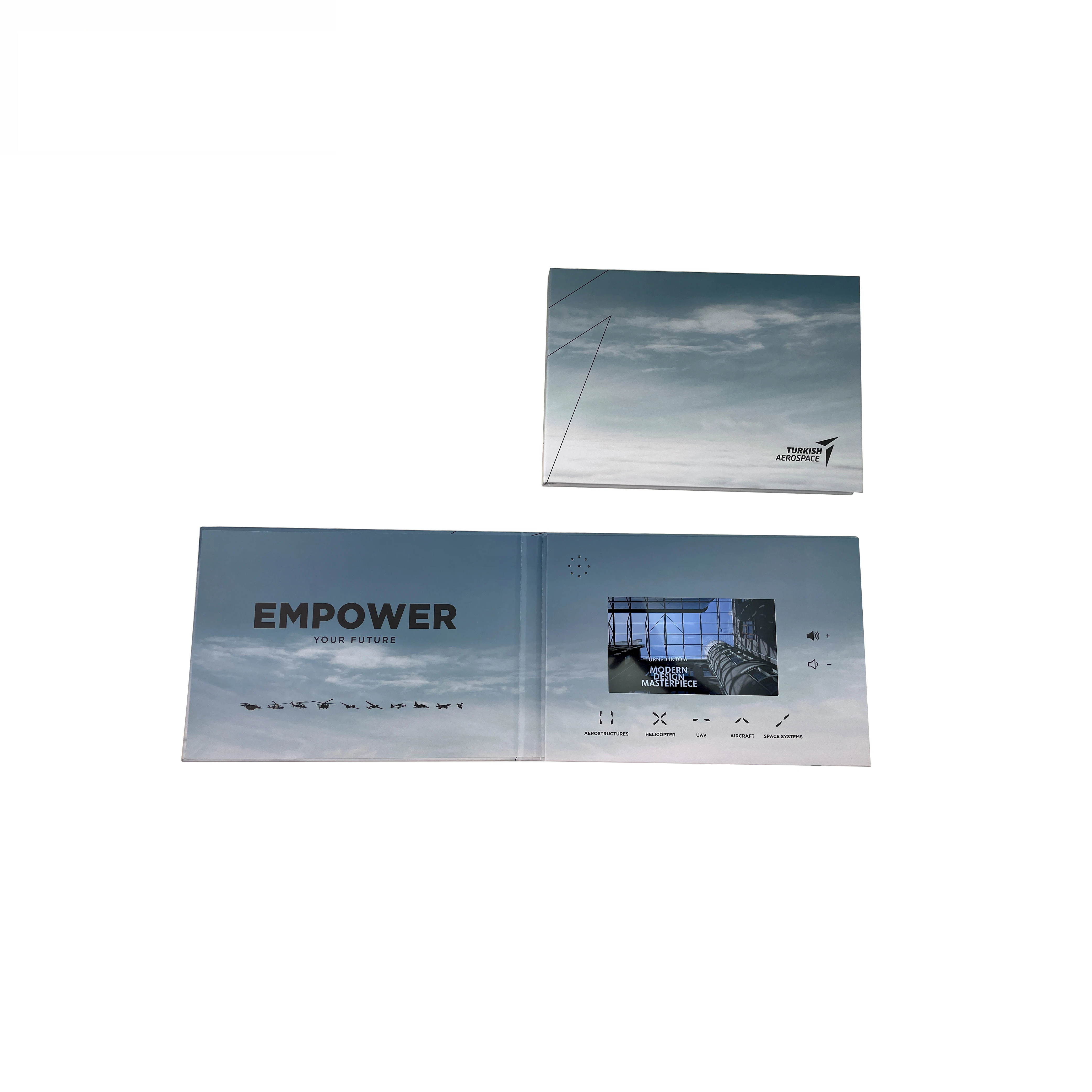 Custom Print 2.4 4.3 5 10 Inch Ips Hd Screen Lcd Video Book Brochure