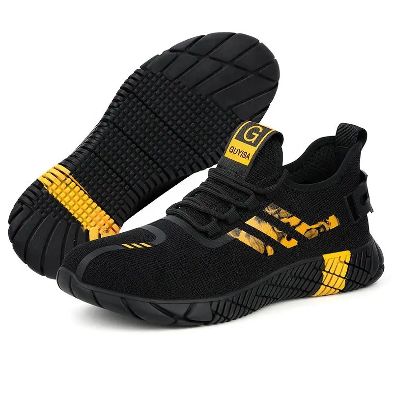 SAFENDER Fashionable Style Mesh Steel Toe Anti Puncture Sport Safety Work Shoes For Mountain