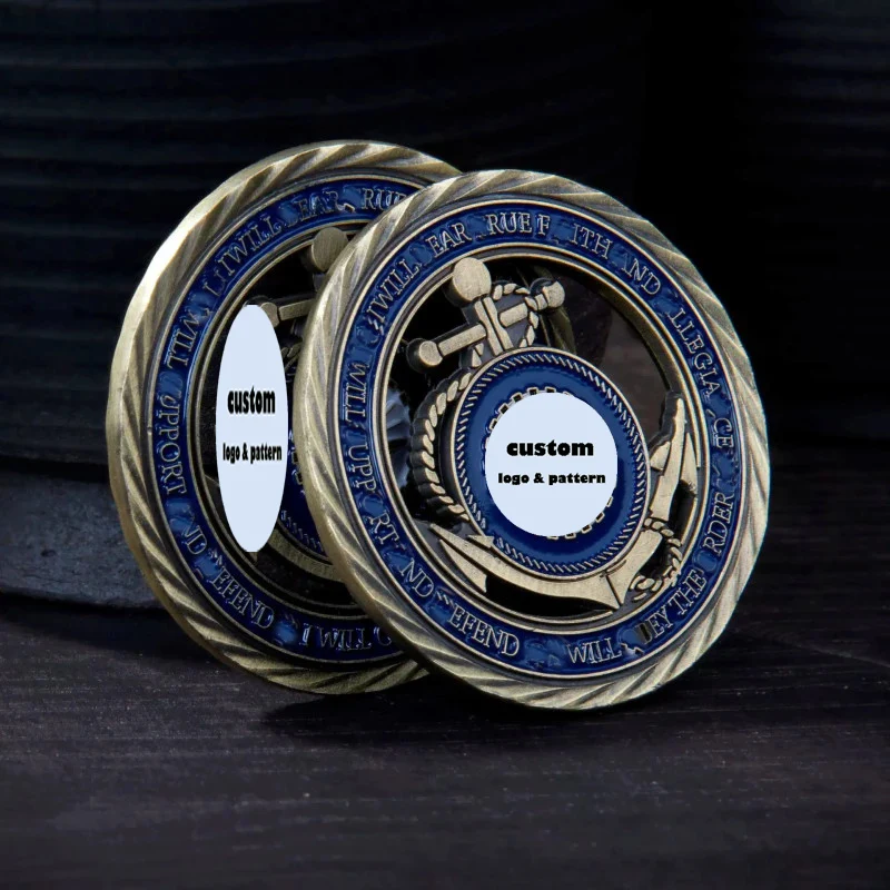 Wholesale Challenge Coin Manufacturer Antique Gold Plating Soft Enamel Custom Gold Custom 3D Challenge Souvenir Coin