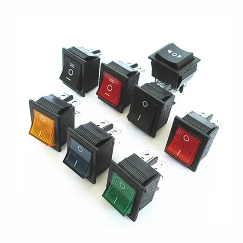 Mounting hole dia 20mm series switch with light 2/3/4 Pin on-off white/red/black Round Rocker Switch