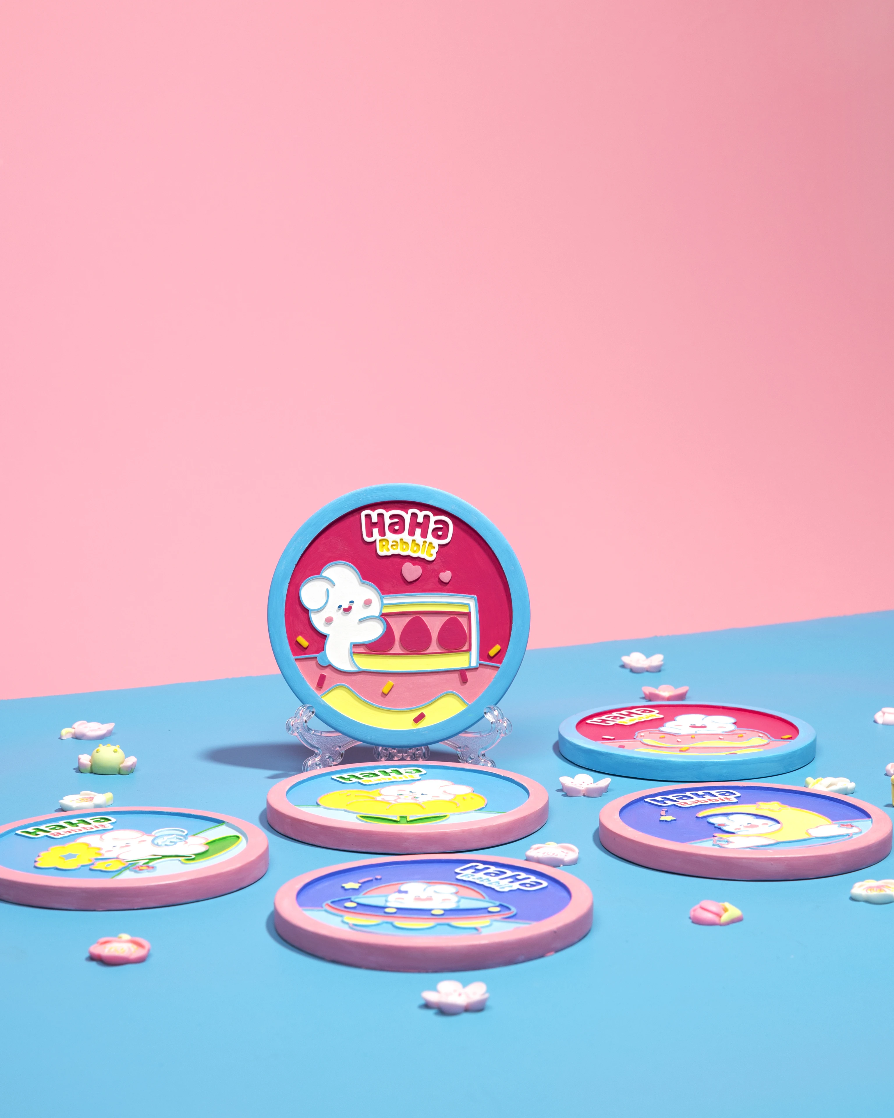 2024 New children gypsum drawing-Haha Rabbit-moon plaster white embryo art diy painting toy set kids craft kits gift for child