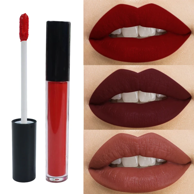 custom logo vegan private label cosmetics organic waterproof long lasting matte liquid lipstick vendor
