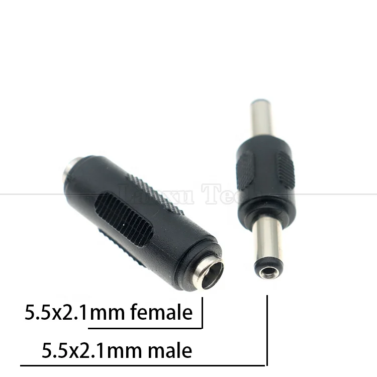 12V 24V Male Female 2.1mm X 5.5mm DC Barrel Jack Power Connector Adapter for Led Strip CCTV Camera