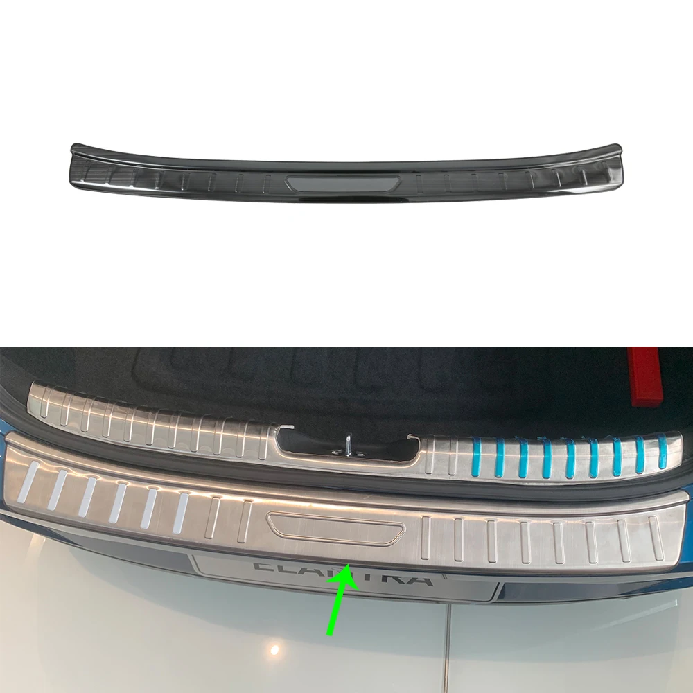 Stainless Steel Protector Rear Trunk Guard Plate Sticker Engine Trunk Box Luggage Bumper Foot For Hyundai Elantra/Avante 2020