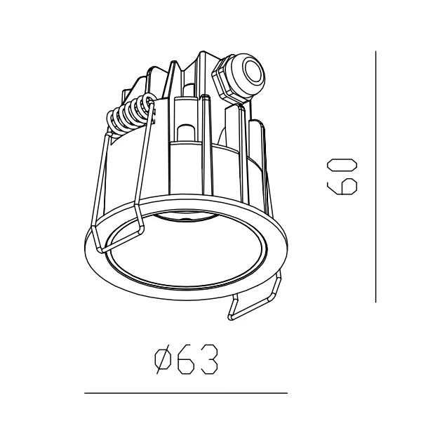 LED downlights anti-glare dimmable led down light led recessed IP65 downlight