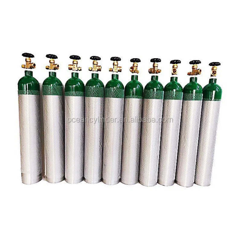 2022 High pressure seamless aluminum cylinder 6.0L aluminum tank oxygen cylinder with valve and regulator for hospital