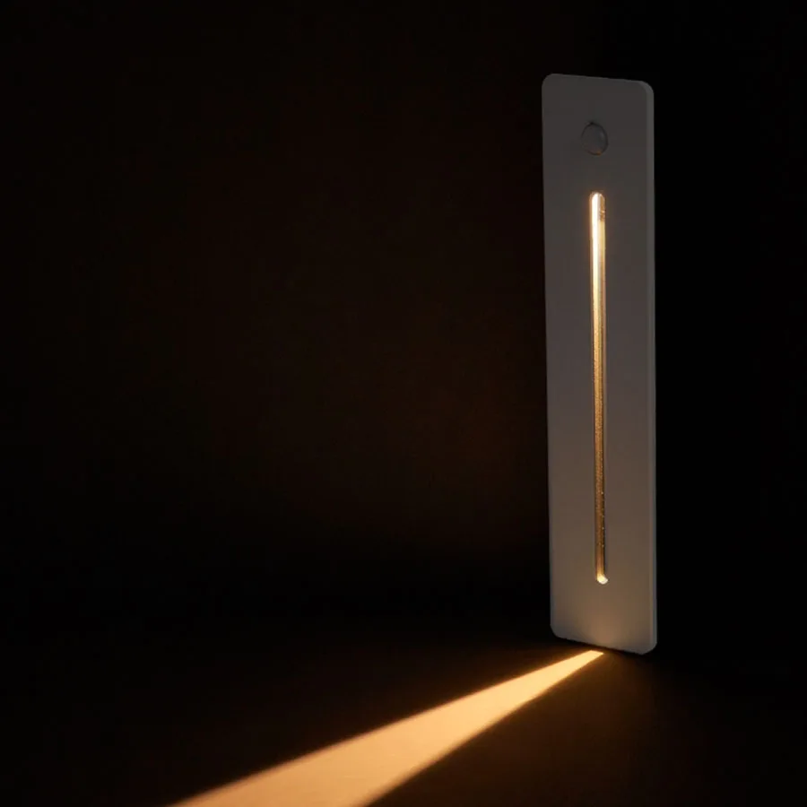 Датчик движения Joyolux с пассивным инфракрасным датчиком движения и датчиком дневного света, алюминиевый светильник для лестницы, угловой углубление, для прихожей, 3 Вт