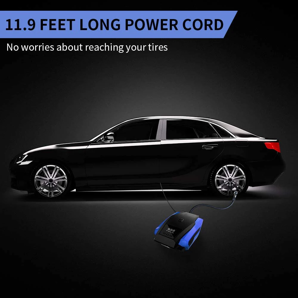 Dropshipping Black ABS Car Tyre Inflator portable Car Air Pump 12V Air Compressor car turnip inflators