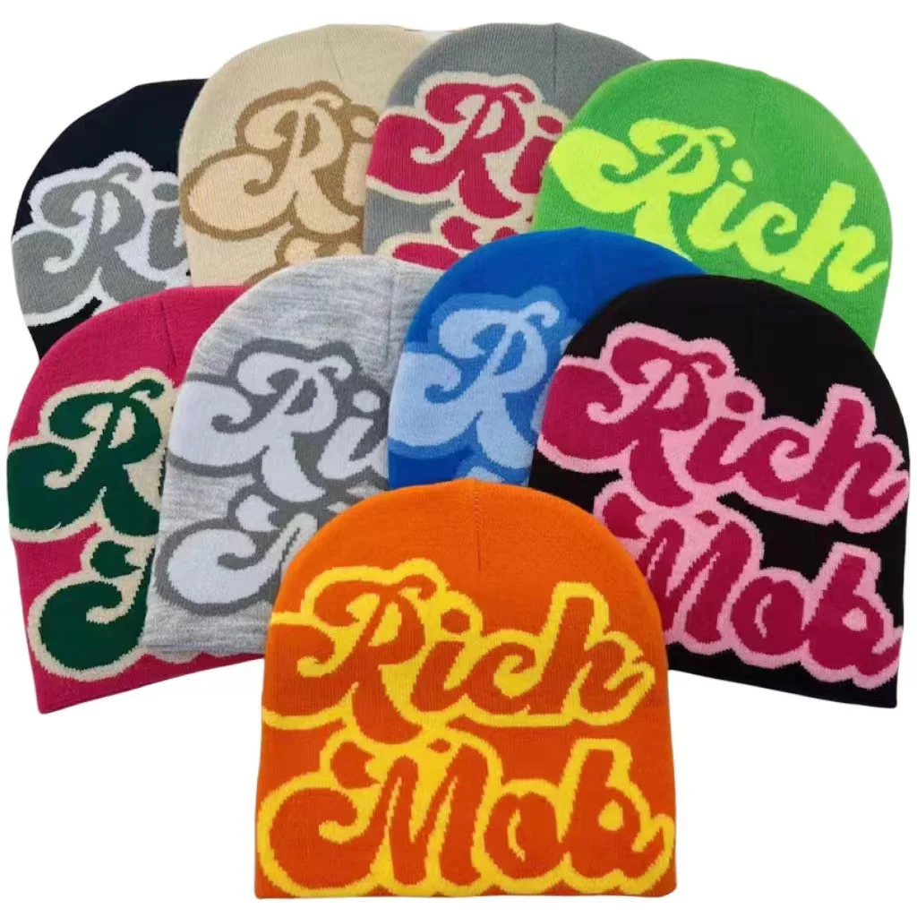 Зимняя трикотажная вязаная шапка унисекс