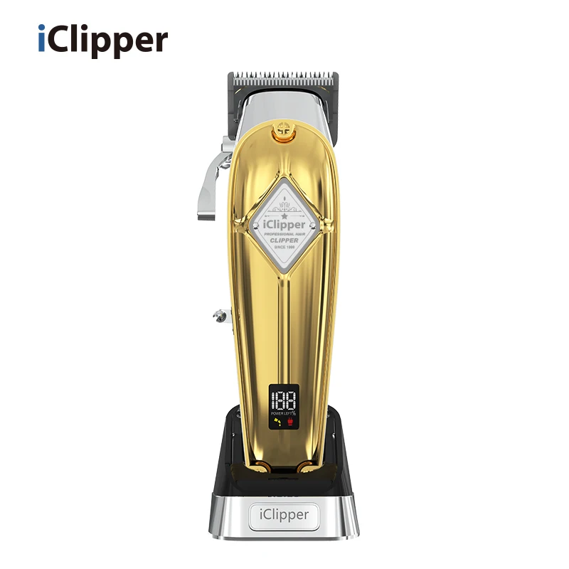 iClipper-K56s All Metal Hair Trimmer Electric Hair Clipper LCD Display Hair Cutting Machine
