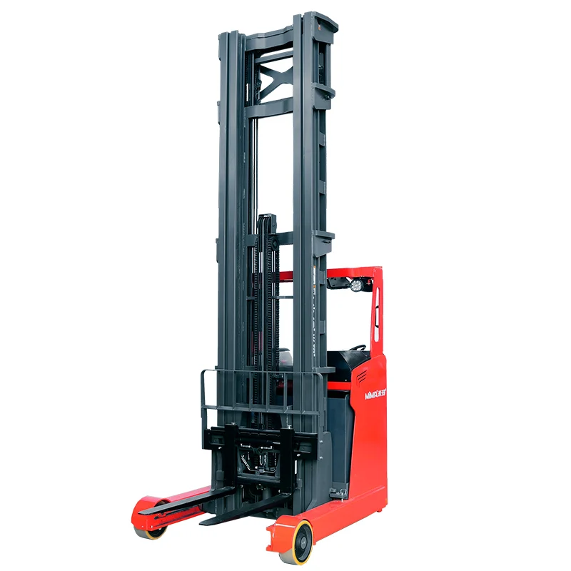 Chinese MIMA  fell AC systems 3000kg load and 8500mm for triplex full free electric Seated  Reach Truck  with 48V/560ah battery