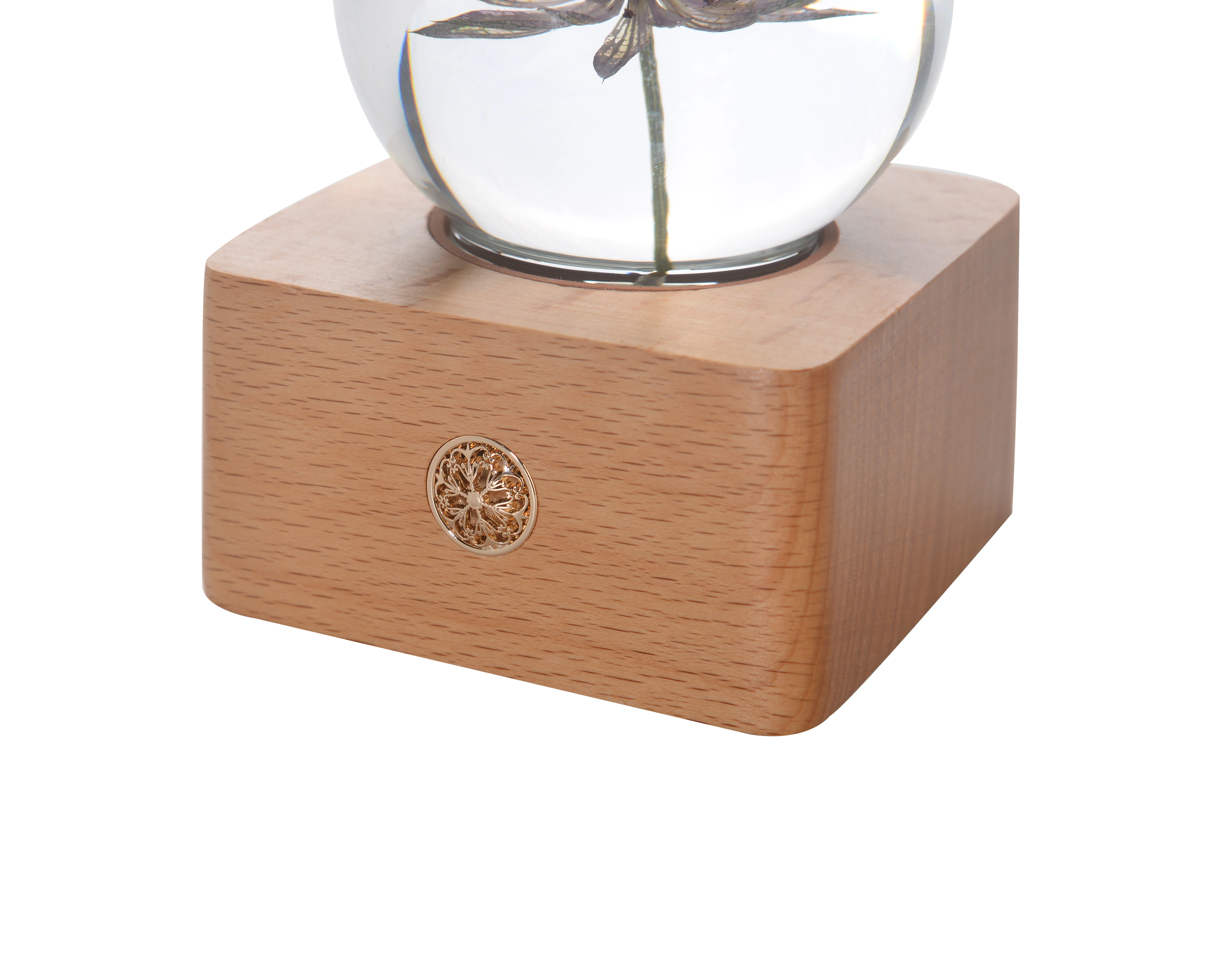 Customize Home Decorations Fresh Flower Crystal Ball Lampara Flor Led Night Light