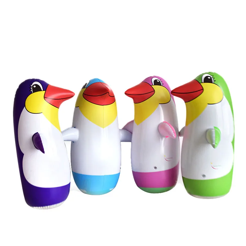 YIWU wholesale 36cm PVC inflatable penguin tumbler roly-poly toy