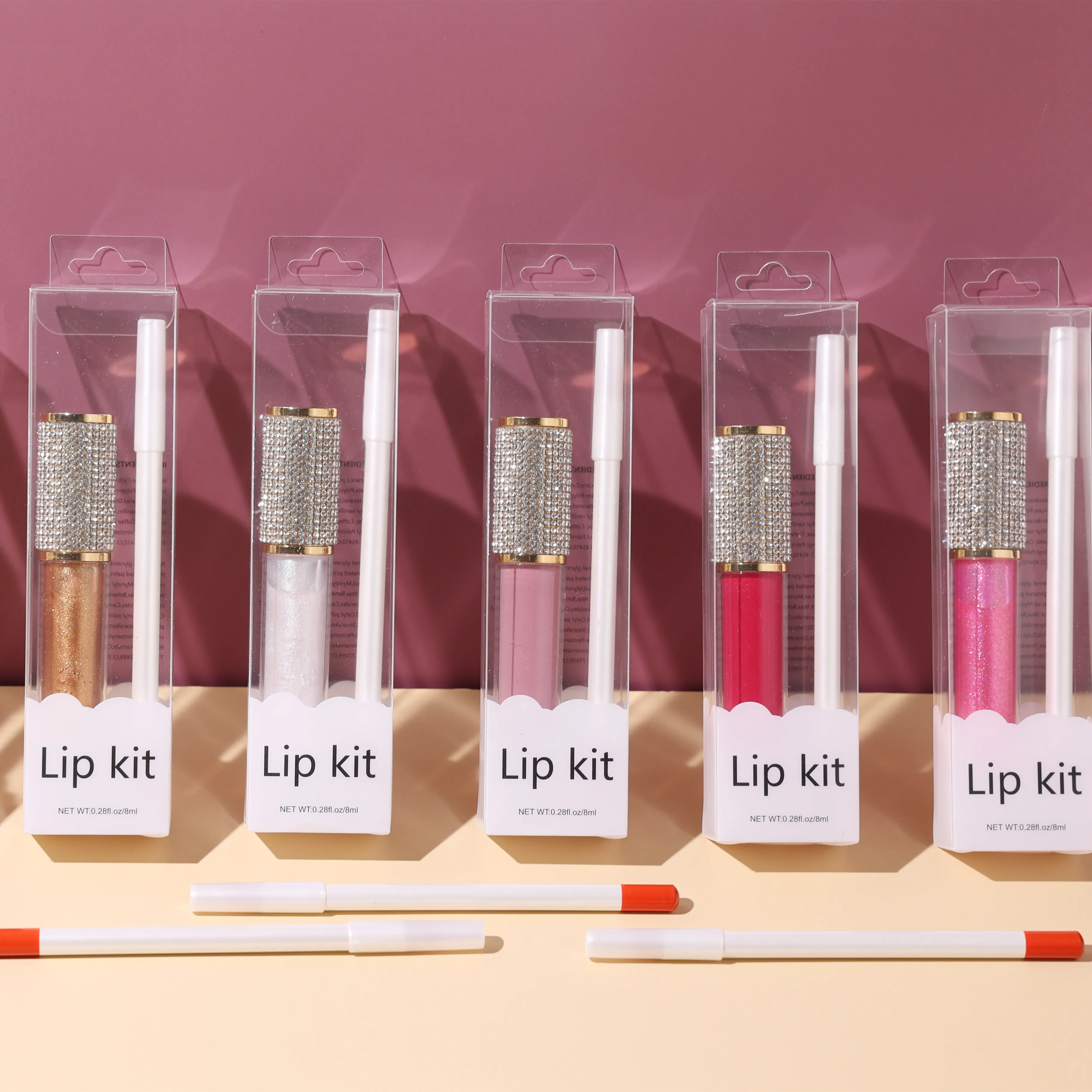 High Pigmented Vegan Cruelty Free Lipgloss Starter Kit Vendors Lip Liner and Lip Gloss Set