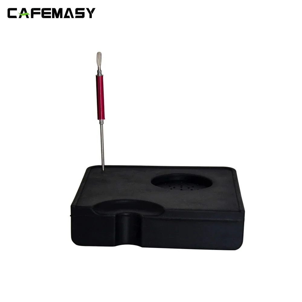 Coffee Accessories Black Silicone Tampering Mat Coffee Distribution Tool Square Coffee Tamper Mat