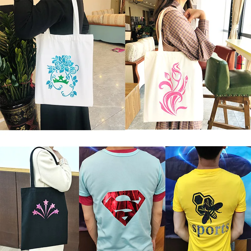 Easyweed Glitter Heat Transfer Vinyl Sheets Wholesale Low MOQ Iron on Vinyl Water Resistant Rainbow  Vinyl Film Clothing Durable