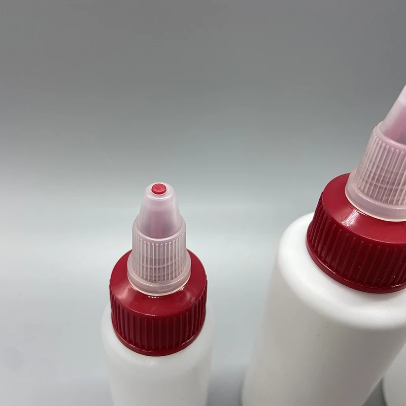 Empty PE Plastic 30ml 60ml 120ml squeeze pigment ink bottle with twist cap