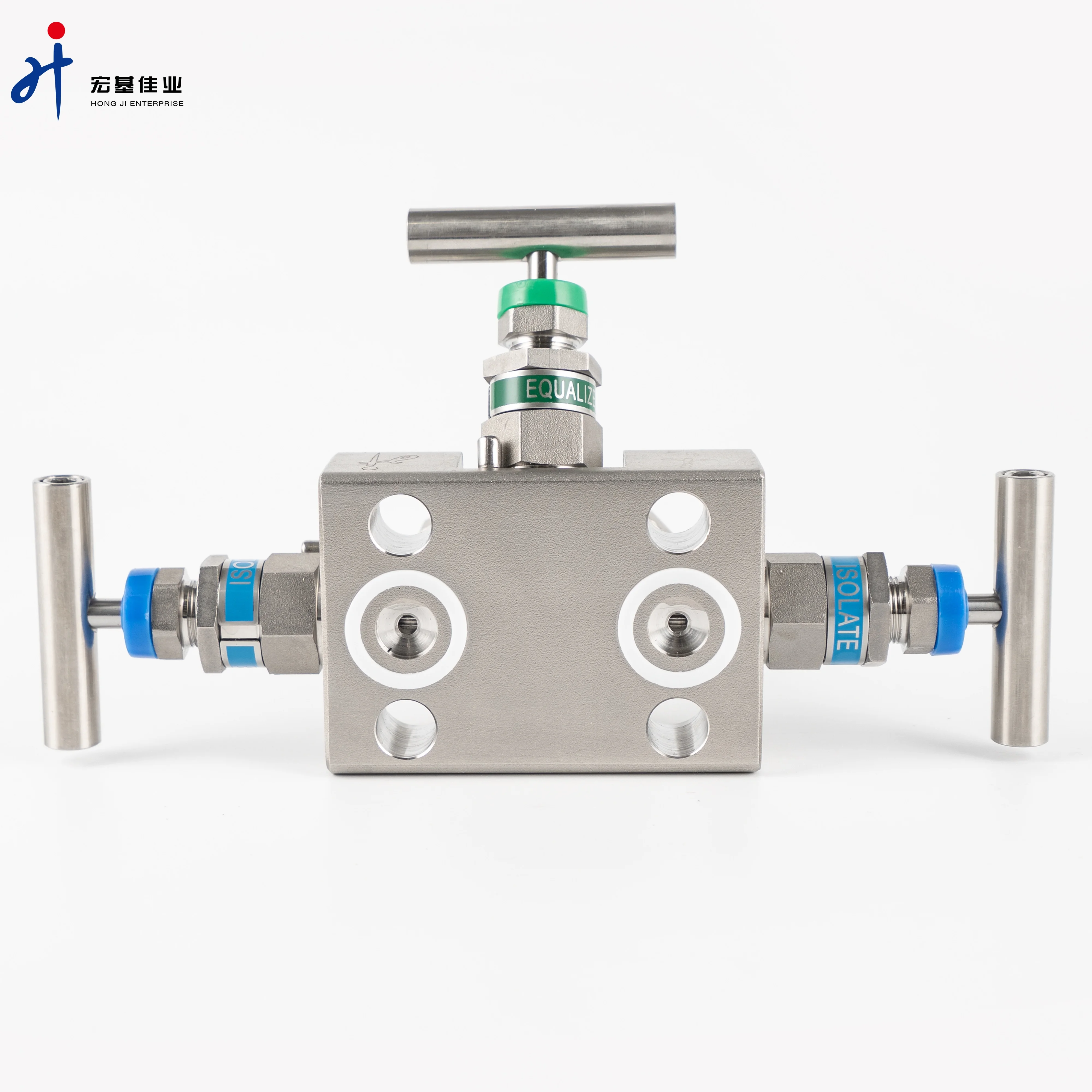 Stainless Steel Integrated High Temperature and High Pressure Transmitter Three Way Manifolds Internal Thread