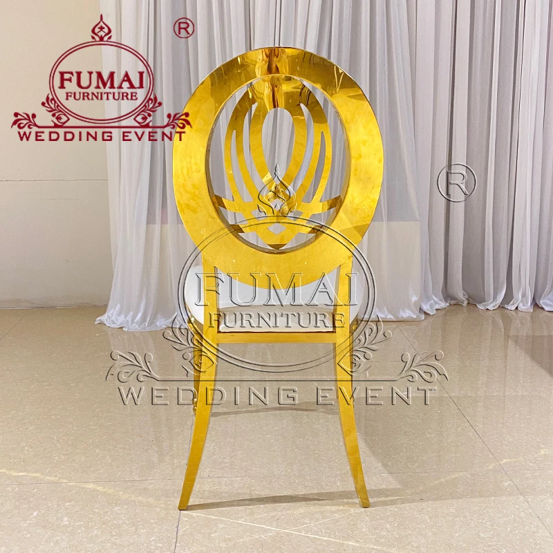 On Sale Stainless Steel Gold  Luxury Wedding Royal  Throne Chairs
