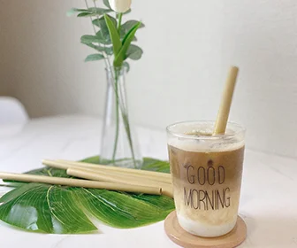  30 см многоразовая оптовая продажа вьетнамский бренд Бамбуковая трубочка для питья гравировка логотипа с очищающей щеткой