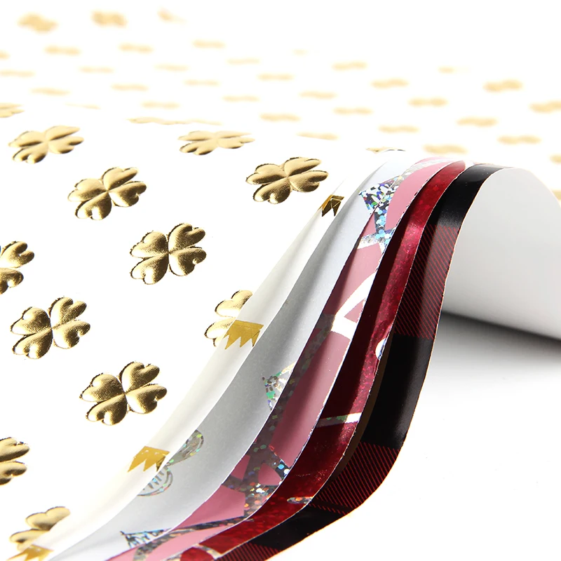 Hot sale latest design 80gsm korean  custom roll a4 gift wrapper paper printed packing flower  wrapping paper set