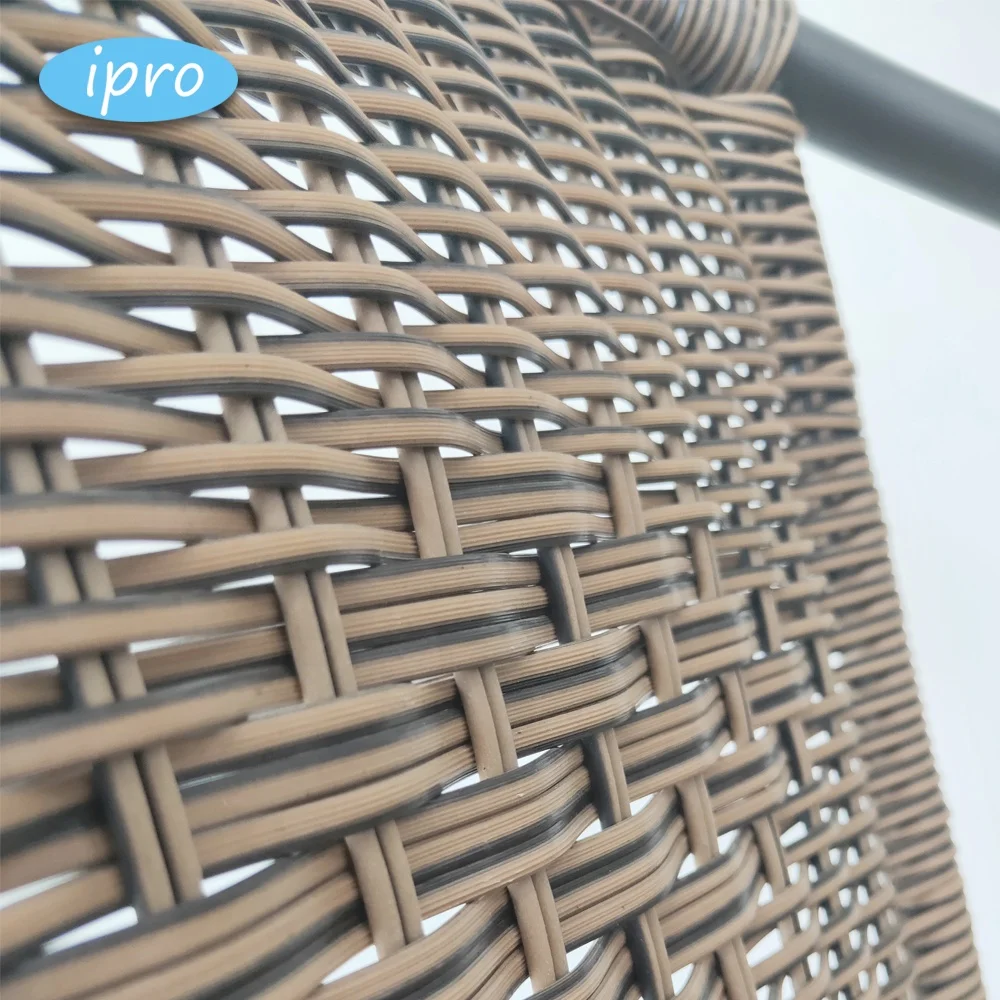 French Chairs Bistro Cheap Wicker Table And for Balcony Outdoor Furniture Power Coating Metal Garden Rattan Chair