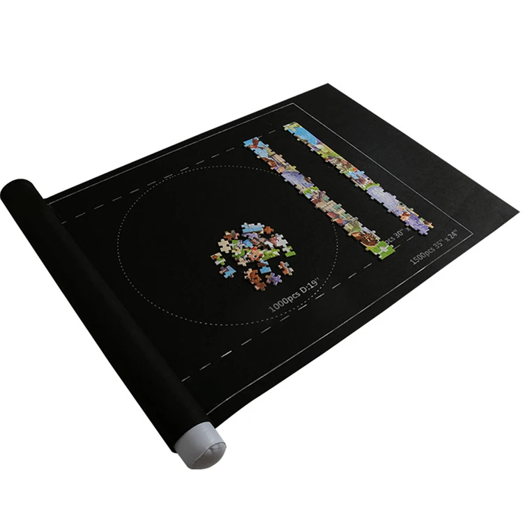 2023 New foldable rectangular custom colors and sizes jigsaw felt mats education jigsaw puzzle mat