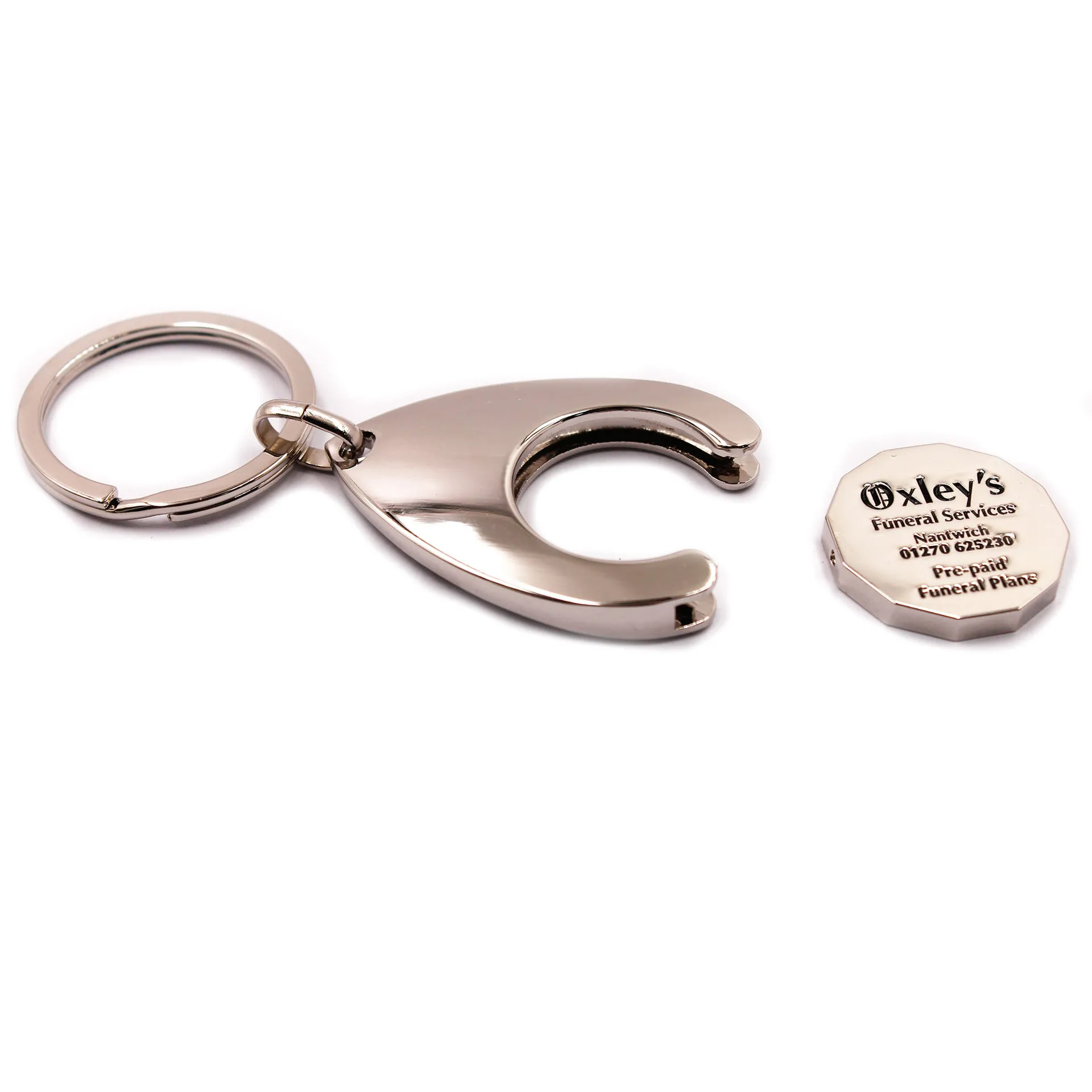 Wholesale Cheap Souvenirs Keychain Coin Holder Keychain Metal Keychain