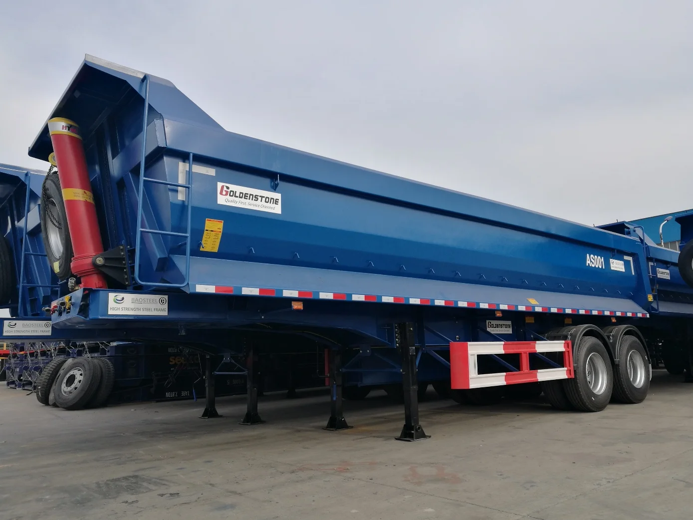 High-Capacity 20CBM Two Axle Dump Tipping Trailer Excellent Stability Semi-Trailer with 12R22.5 Steel Tyre