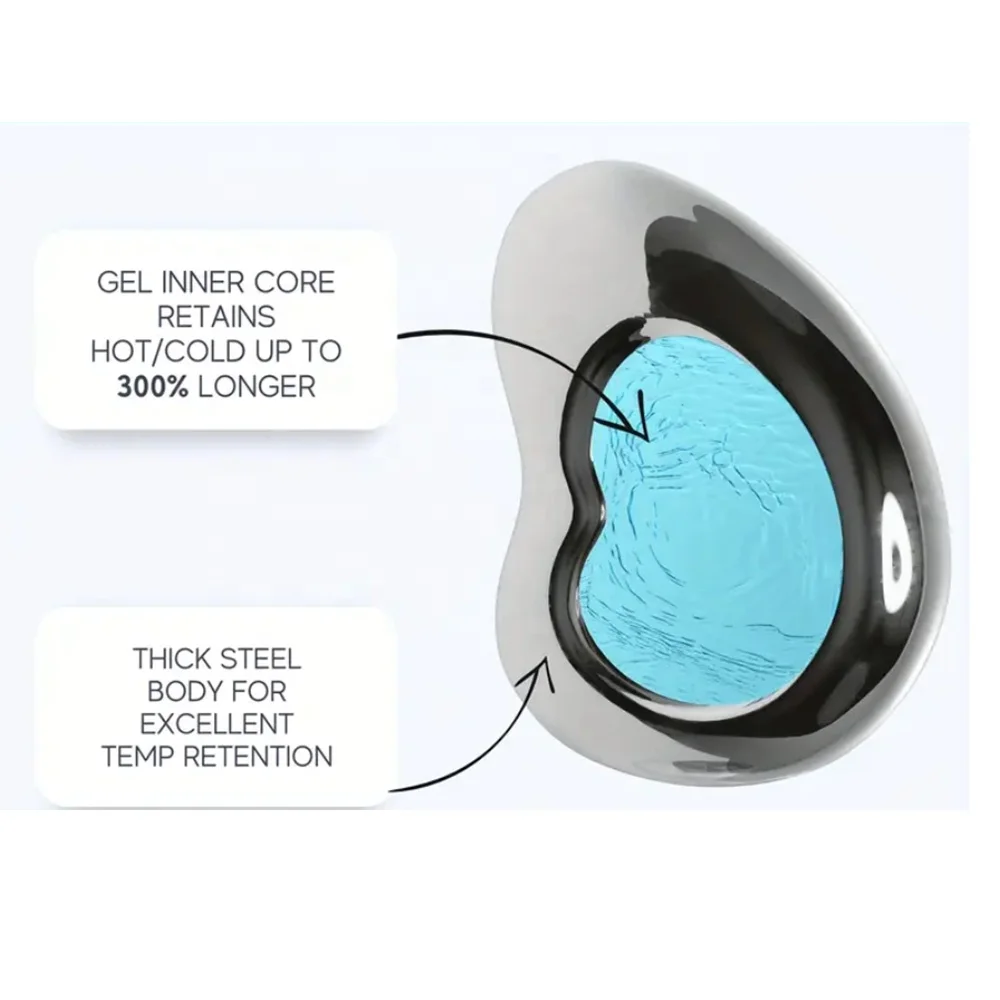 Skin tightening portable cryo therapy tool liquid nitrogen build in 304 stainless steel gua sha cryo compression therapy