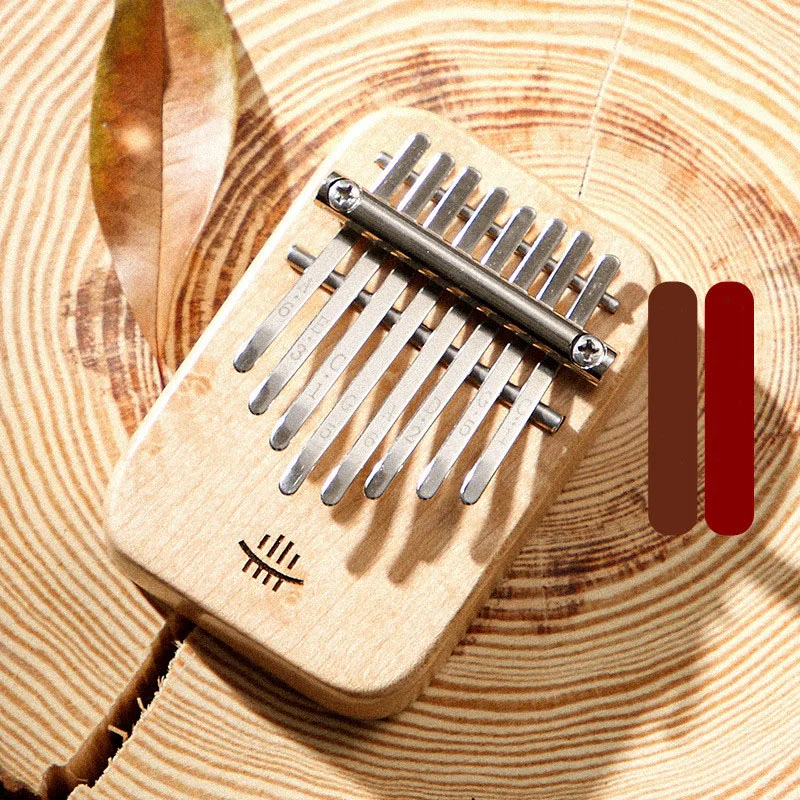 Портативный музыкальный инструмент мини пианино для большого пальца классический калимба из массива дерева 8 клавиш