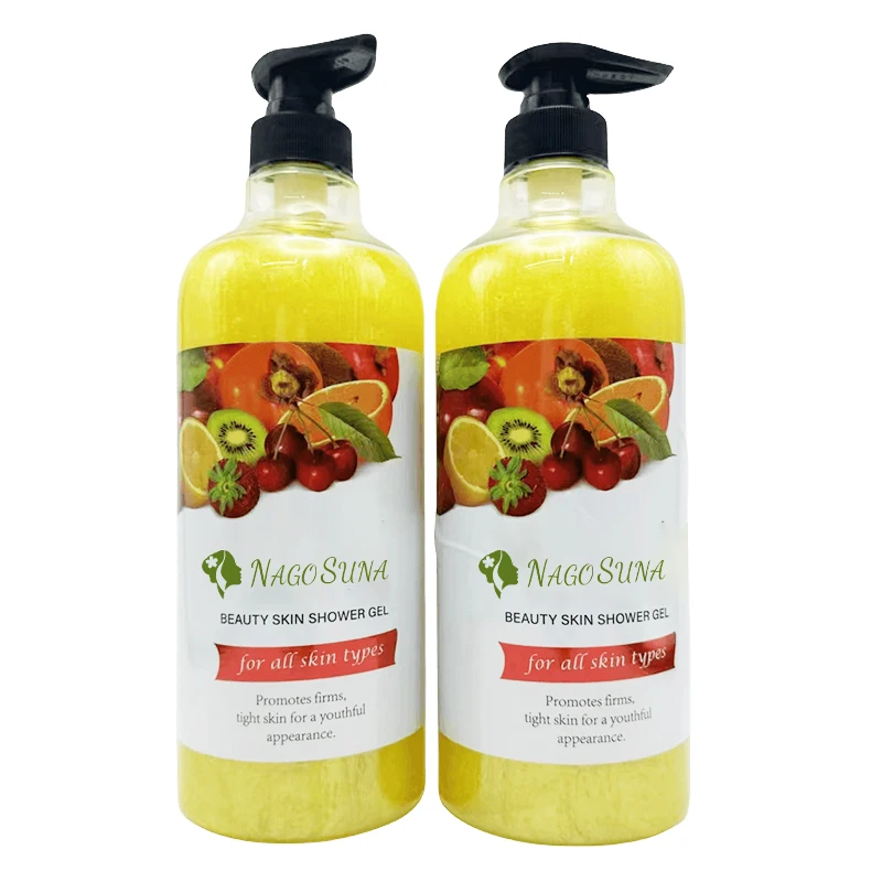 NAGOSUNA With AHA fruit enzyme fight blemishes exfoliate renews skin bleaching fast action in 7 days whitening shower gel