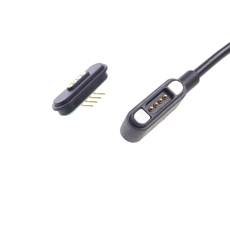 90 Degree USB Male A Strong Force 500G Pogopin Angled Female PCB 12V 3A 4 Pin Pogo Pin Magnetic Connector