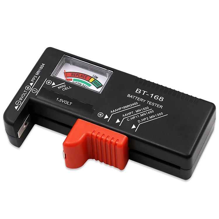 BT-168 AA/AAA/C/D/9V/1.5V batteries Universal Button Cell Battery Colour Coded Meter Indicate Volt Tester