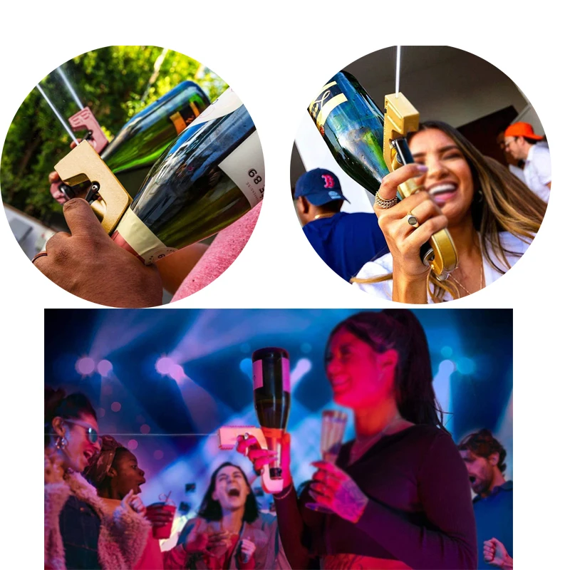 
2021 Amazong Hot Selling Drop Shipping Pool Party Drink Sprayer Wine Beer Bottle Bubble Blaster Champagne Bottle Squirt Gun 