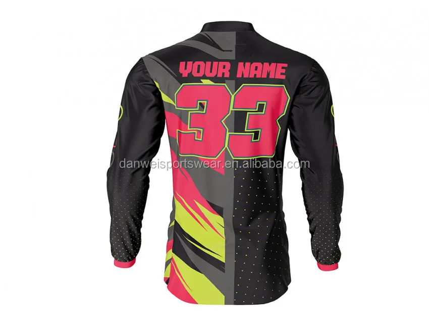 
Get half half design printing customize your own motocross jersey 