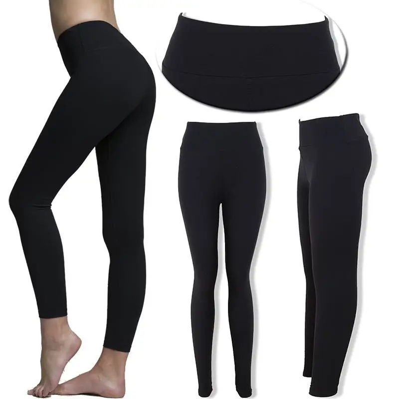Wholesale 92% polyester 8% spandex buttery soft brushed full length opaque slim high waisted leggings for women