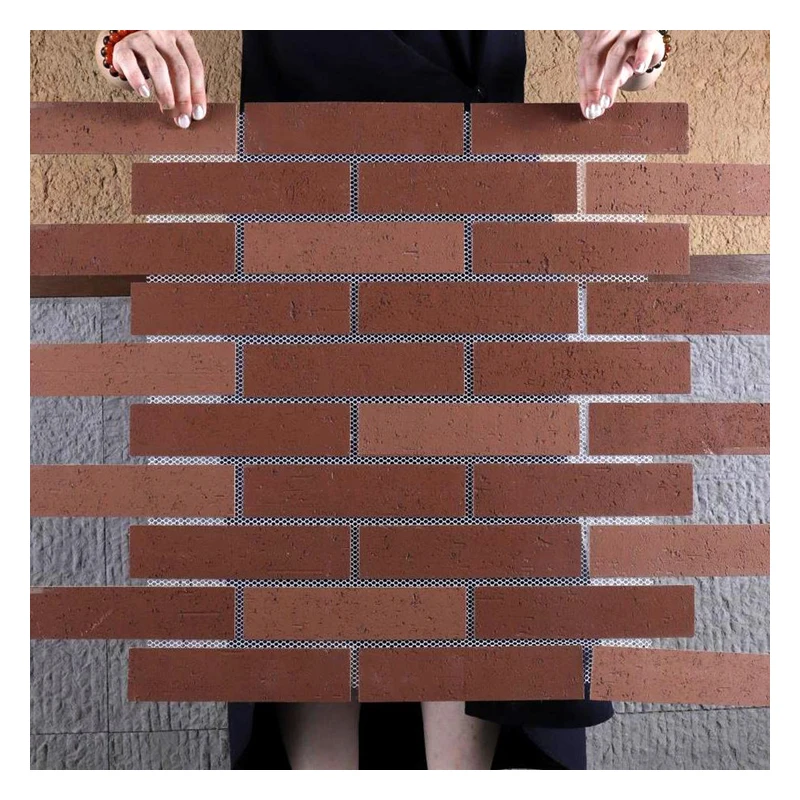 30 Iin 1 fast install flexible facing brick veneer thn bendable lightweight exterior wall cladding MCM flexible stone tile
