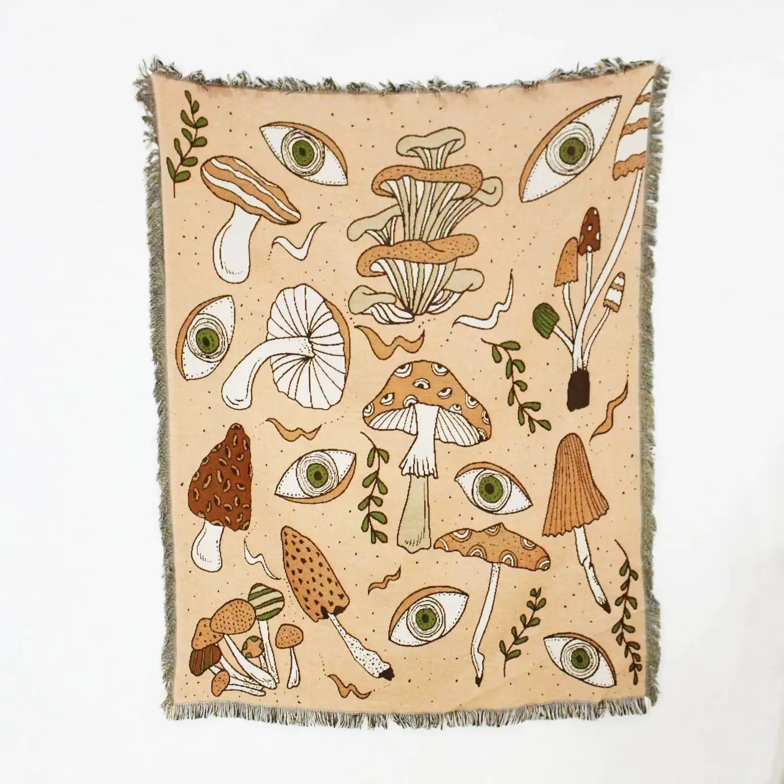 custom jacquard woven boho tapestry throw blankets for home decor