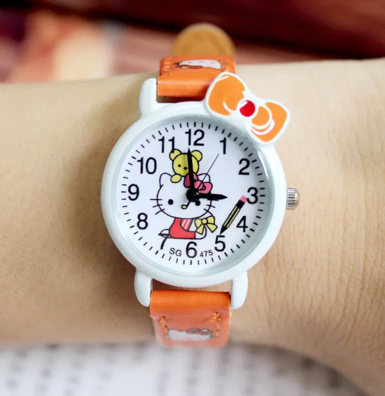 Новое поступление модные милые наручные часы Hello Kitty для