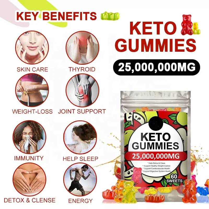 Wholesale Herbal Extract  Supplement Healthy Weight Loss Gummy Candy Keto Fat Burning Gummies