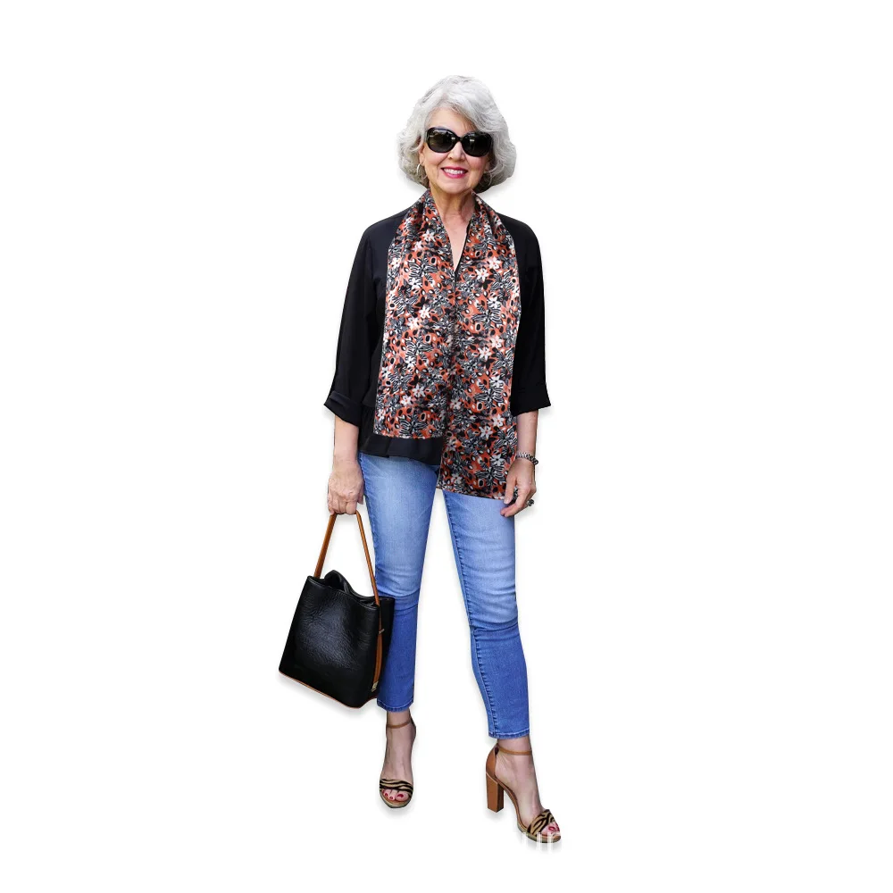 Reversible Adult Bib Scarf Floral Adult Bibs Women Washable and Reusable Clothing Protectors For elder