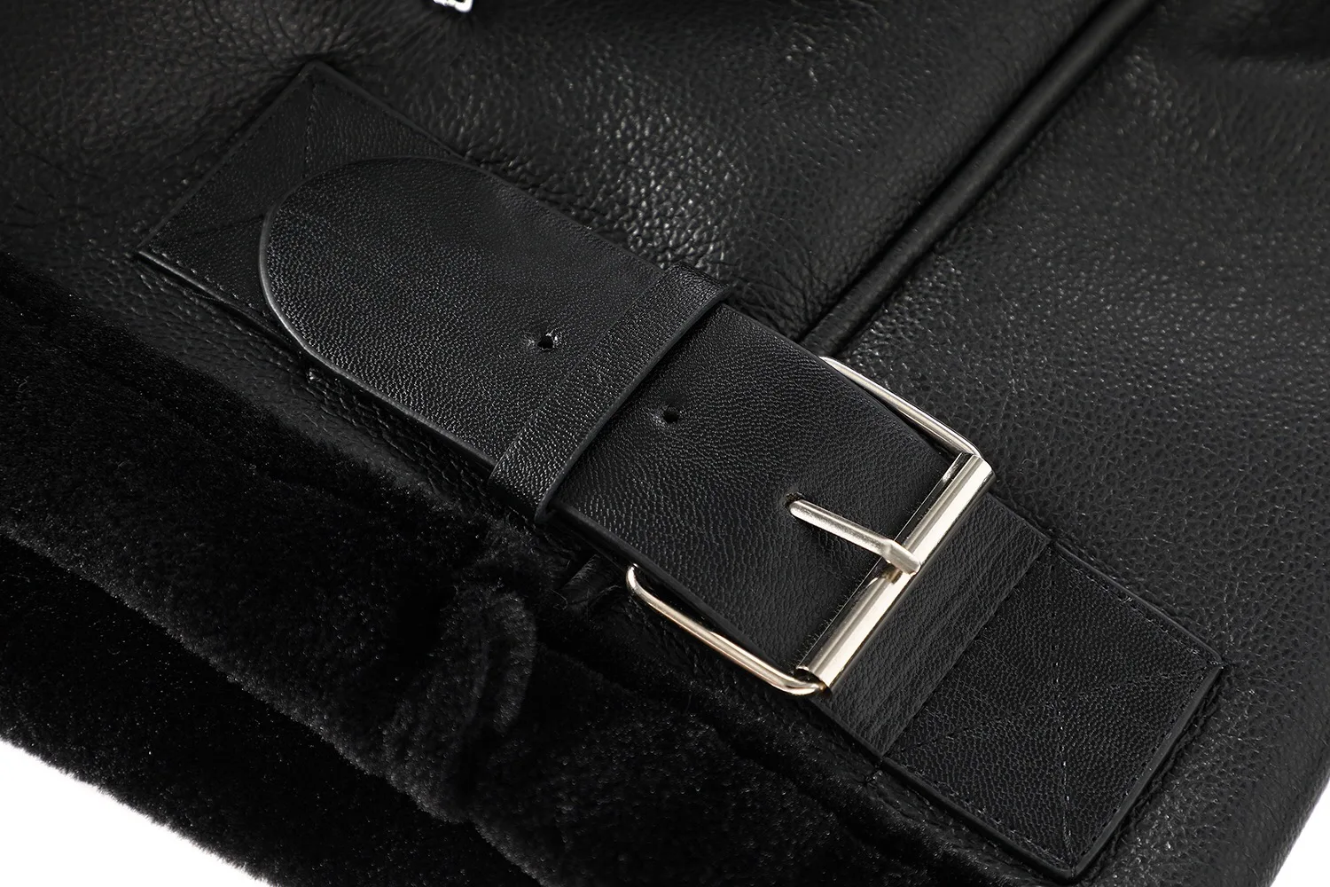 Lamb lapel zipper Fur Winter Coat Real Sheep Fur lining Leather Jacket Shearling Wool Coat Oversize Outwear