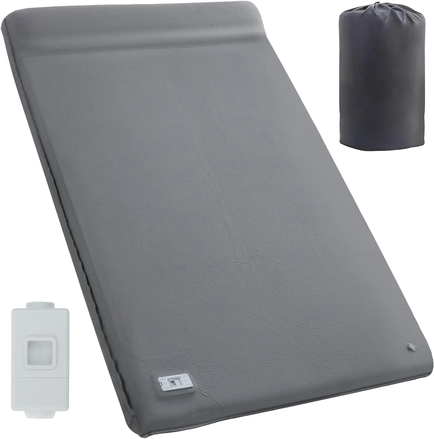 2-Person Double Self-Inflating Thick Memory Foam TPU Mattress Electric Pump Easy Inflate/Deflate Camping Climbing Rooftop Logo