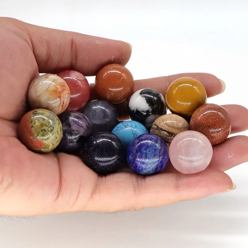 Custom 20mm Round Natural Clear Quartz Crystal Sphere Ball