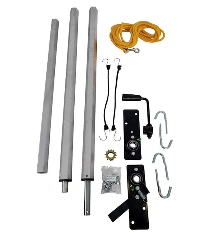 Manual Pull Hand Crank Hexagon Axle Dump Truck and Trailer Tarp Kit