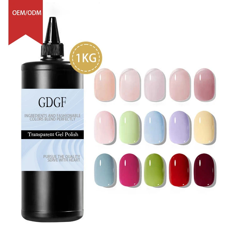 Crystal Glass Gel Nails Non Toxic Natural Color Pink Nude Jelly Translucent Gel Polish Custom Logo Nail Polish Gel Wholesale
